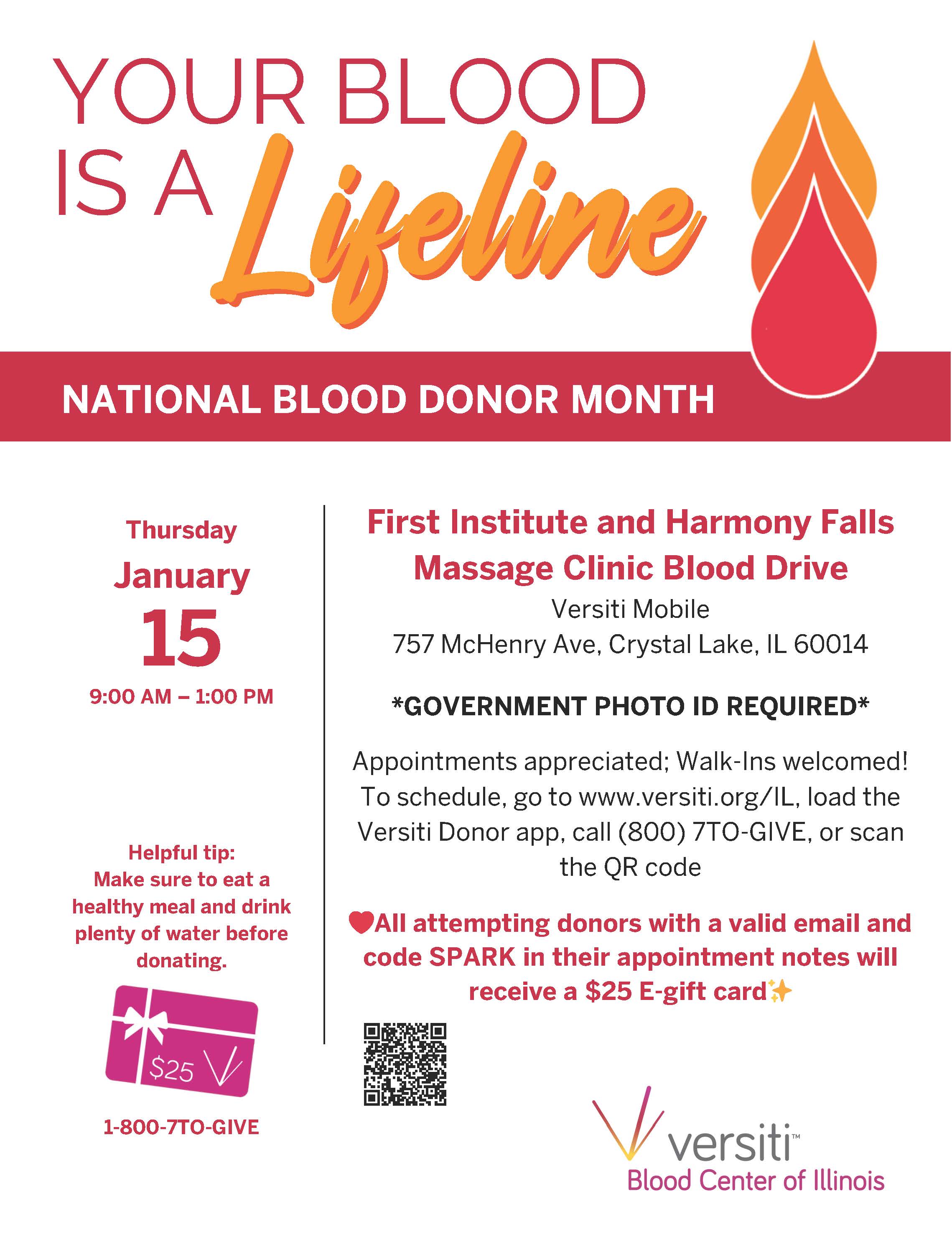 Blood Drive January 15, 2026