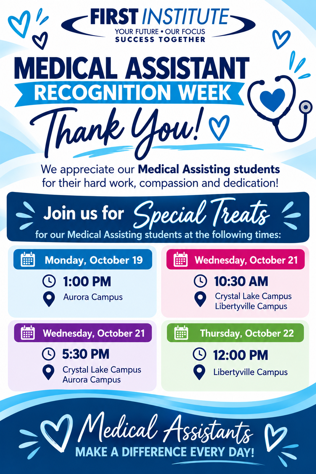 Join us at First Institute for Medical Assistant Recognition Week